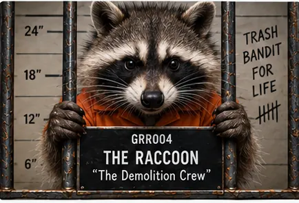 The Raccoon mugshot photo